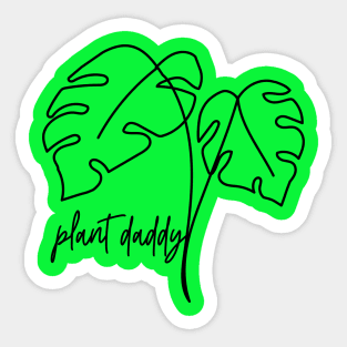 Plant Daddy Black Sticker